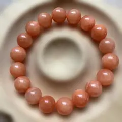 オレンジサンストーンブレスレット　約16cm 約10mm珠