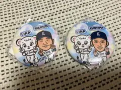 LINA×KURUYAMA・NAKAMURA イラストバッジ 2個セット