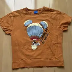 ディズニー　ミッキー & ドナルド　Tシャツ　オレンジ　130cm