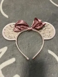 Disneyピンク レース リボン カチューシャ