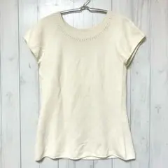 ♦︎コントワーデコトニエ ワッフル 半袖ニット ラグランスリーブ プルオーバー S