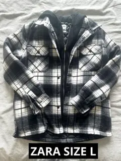 [美品] ZARA チェック柄中綿ジャケット