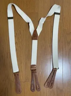 【極美品】GLAD HAND/グラッドハンド　サスペンダー　レザー　ロゴ入り GLAD HAND/グラッドハンド サスペンダー レザー ロゴ入り（GLAD