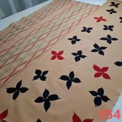 柿渋染め=未使用品着物解き=一幅×2柄セット　954