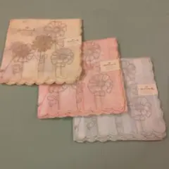 Hallmark 花柄ハンカチセット 3枚
