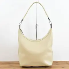 グッチ セミジョルダーバッグ トート レザー ベージュ シルバー カバン