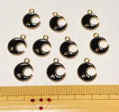 三日月　エナメルチャーム　10個