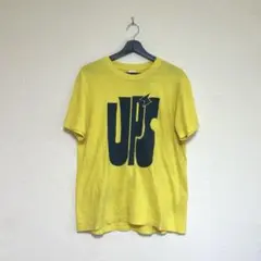 【良デザイン】UPS Tシャツ イエロー 黄 M ボックス イナズマ