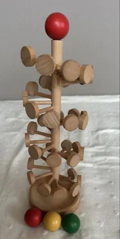 木製ツリー型オブジェ カラフルボール付き