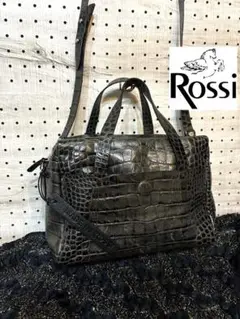 BURNO ROSSI ショルダーバッグ ハンドバッグ クロコ 革 2way