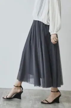 cloenc ☆チュールロングスカート☆ ネイビー ¥8,690