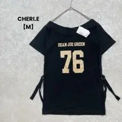 CHERI.E 半袖Tシャツ　黒【M】ロゴ　平成　Y2K カジュアル　綿100%