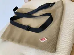DANTON ダントン　サコッシュ ベージュ　コーデュロイ　ショルダーバッグ