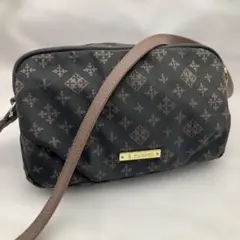 RUSSET お財布ショルダーバッグ チャコールグレー×淡ピンク
