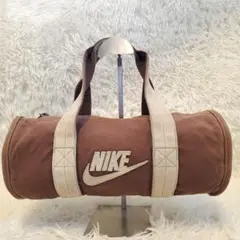 レア 00s NIKE ミニバッグ カバン ドラム ボストン レザー 綿 Y2K