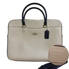 美品 COACH ブリーフケース pvc レザー 2way ショルダーバッグ
