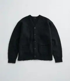 黒 Vネック カーディガン ボタン付き