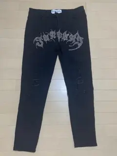ジャンパリ　JANPARI ストーン装飾 ブラックデニム 28 ジャンパリ JANPARI ストーン装飾 ブラックデニム 28 - メルカリ