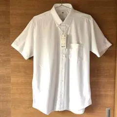 新品ユニクロ/UNIQLO ドライイージーケアボタンダウンシャツ L ホワイト