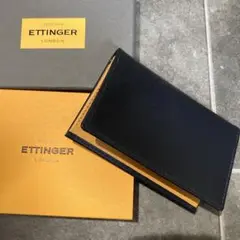 【新品・未使用】定価36,300円　エッティンガー　名刺入れ　ネイビー