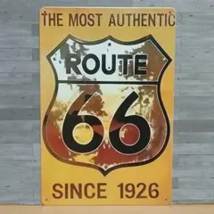ROUTE66 レトロ風 ブリキ看板 OK2022