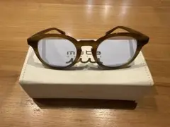 muta ブラウン オーバーサイズサングラス ケース付き