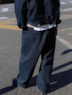 アプレッセ　エブリワン　Vintage Baggy Pants XL A．PRESSE×everyone Baggy Denim Pants USED加工バギーワイド