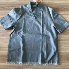 GRAMICCI ワークシャツ 青 フリンジ裾