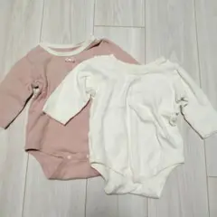 【早割】長袖ベビー肌着 2色セット 80 西松屋