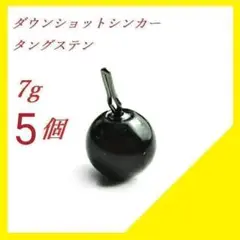 7g 5個 タングステン ドロップショットシンカー ダウンショットシンカー