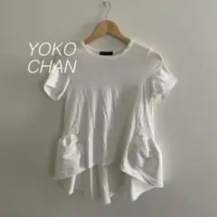 YOKO CHAN★変形 バックギャザー 半袖カットソー トップス