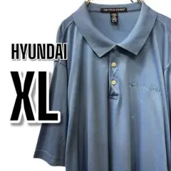 【756】訳ありHYUNDAI 大きめUSA古着 ポロシャツ 半袖