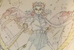 ☆ 鬼滅の刃　無限列車編　原画ポストカード　煉獄杏寿郎①