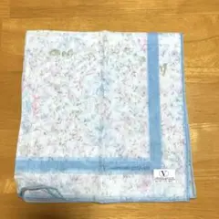 新品　タグ付き　valentino garavani ハンカチ　ブルー