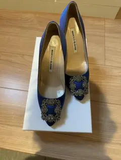 MANOLO BLAHNIK ロイヤルブルー パンプス 34