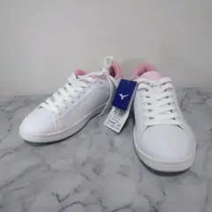 タグ付き！ ミズノ ランバード テニスシューズ ホワイト/ピンク Mizuno
