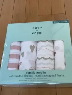 【新品未開封】aden + anais スワドル 4枚セット　ハートブレイカー