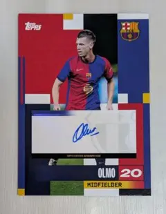 ダニ・オルモ 直筆サインカード 2024-25 Topps バルセロナ スペイン