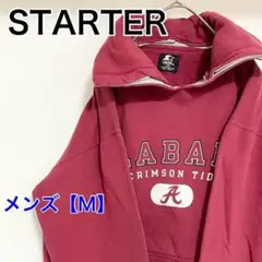 YAS7【US輸入】STARTER　スウェットパーカー風【メンズM】長袖　えんじ