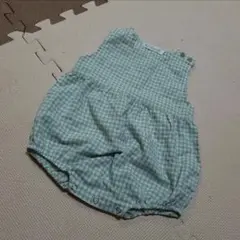チェック柄ロンパース　73