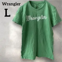 Wrangler 【L】グリーン Tシャツ ラングラー シンプル