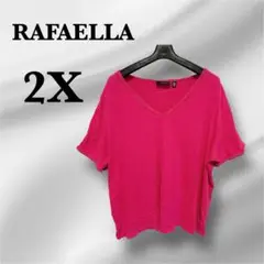 RAFAELLA 【2X】ピンク 半袖　Tシャツ レディース　トップス 夏服
