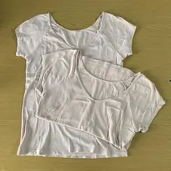 【無印良品】汗取りパッド付きフレンチスリーブ 肌着 ベージュ XL 2枚セット