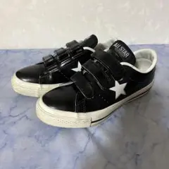 converse ワンスター ベルクロ ブラック 23.5cm
