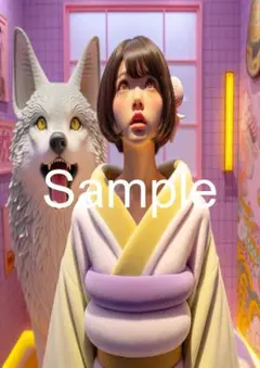 A4サイズアートポスター 1点もの 美女ポスター最高品質 B-G--64