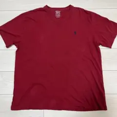 Polo Ralph Lauren 赤 Vネック Tシャツ Lサイズ
