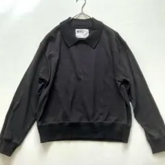【極美品】MHL.　23AW air cotton jersey 襟付き 黒 Ⅱ