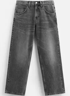 ZARA ザラ　buggy fit denim バギーフィットデニム38 グレー