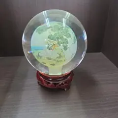 伝統工芸品 内画球 内絵 七福神 鶴 松 山水画 ガラス玉 縁起物 開運 招福