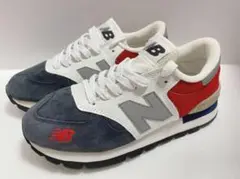 New Balance スニーカー グレー/レッド 24.5cm